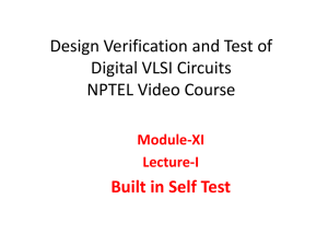 Design Verification and Test of Digital VLSI Circuits NPTEL Video