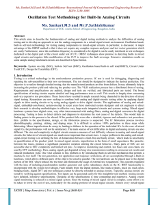 Oscillation Test Methodology for Built-In Analog Circuits