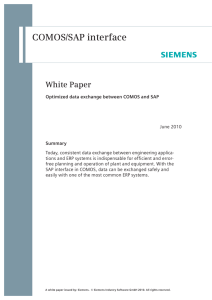 White Paper: COMOS/SAP interface