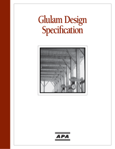 Glulam Design Specification