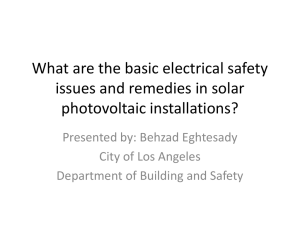 What are the basic electrical safety issues and remedies in solar