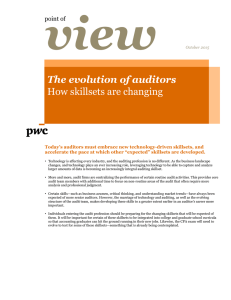 The evolution of auditors - How skillsets are changing