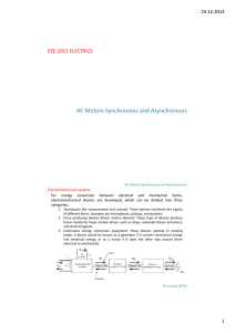 AC Motors-Synchronous and Asynchronous