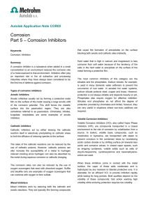 Corrosion Part 5 – Corrosion Inhibitors