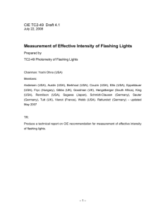 Measurement of Effective Intensity of Flashing Lights
