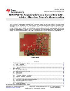 TSW3070EVM: Amplifier Interface to Current