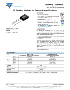 TSOP312.., TSOP314.. IR Receiver Modules for Remote Control