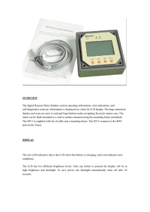 OVERVIEW The digital Remote Meter displays