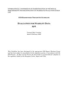 Evaluation of Stability Data