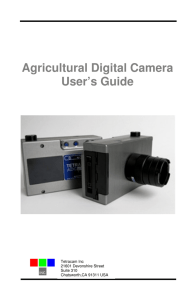 Agricultural Digital Camera User`s Guide