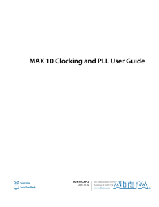 MAX 10 Clocking and PLL User Guide