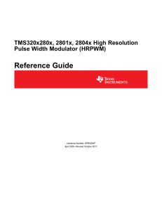 TMS320x280x, 2801x, 2804x High Resolution PWM (HRPWM