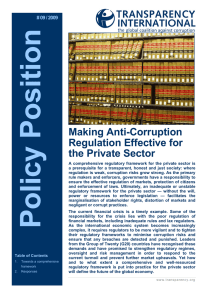 Making Anti-Corruption Regulation Effective for the Private Sector