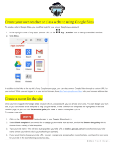 Create your own teacher or class website using Google Sites Create
