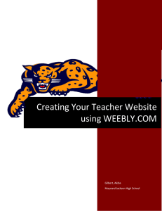 Creating Your Teacher Website using WEEBLY.COM