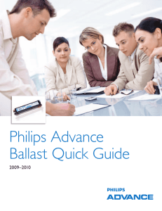 Philips Advance Ballast Quick Guide