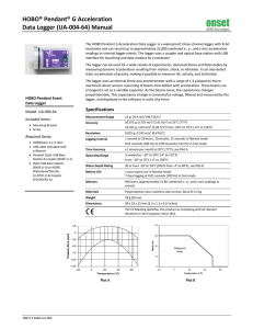 HOBO Pendant G Acceleration Data Logger (UA-004