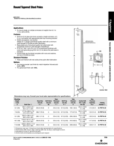 Round Tapered Steel Poles Catalog Page