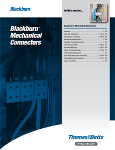 Blackburn Mechanical Connectors Catalogue Blackburn Mechanical