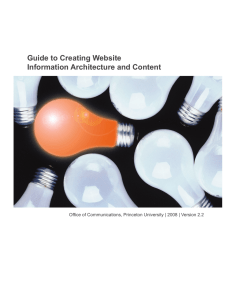 Guide to Creating Website Information Architecture and Content ()
