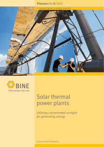 Solar thermal power plants