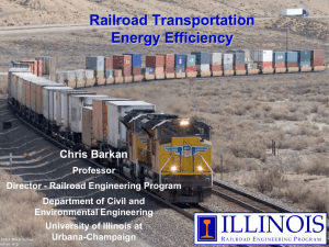 Railroad Transportation Energy Efficiency