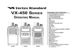 VX-450 Series Owner`s Manual