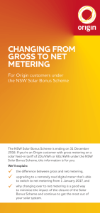 changing from gross to net metering