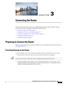 Connecting the Router