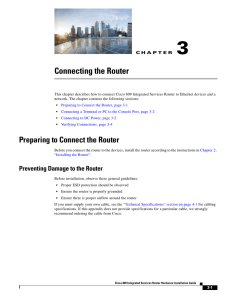 Connecting the Router