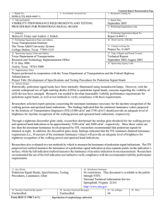 Visibility Performance Requirements and Testing Procedures for