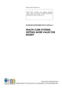 health care systems: getting more value for money