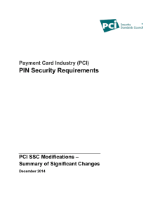 Summary of Significant Changes - PCI Security Standards Council