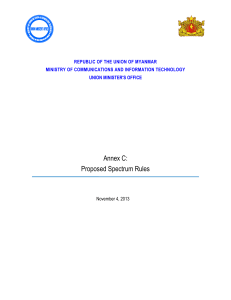 Annex C: Proposed Spectrum Rules