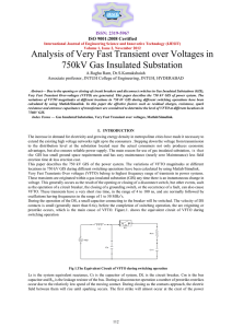 Analysis of Very Fast Transient over Voltages in 750kV Gas