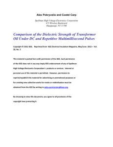 Comparison of the Dielectric Strength of Transformer Oil Under DC