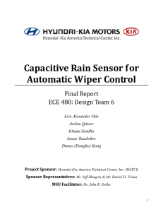 Capacitive Rain Sensor for Automatic Wiper Control
