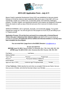 2015 LDC Application Form - July 4-11