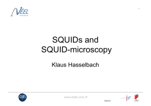 SQUIDs and SQUID-microscopy - cryocourse 2011