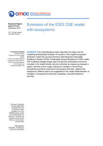 Extension of the ICES CGE model with ecosystems