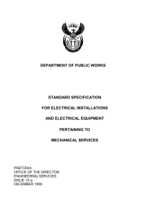 The Electrical Installations and Electrical Equipment pertaining to