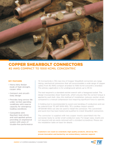 COPPER SHEARBOLT CONNECTORS