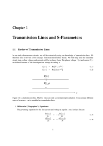 Transmission Lines and S-Parameters