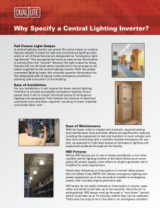 Why Specify a Central Lighting Inverter? - Dual-Lite