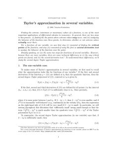 Taylor`s approximation in several variables.