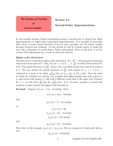 Section 3.4 Second-Order Approximations