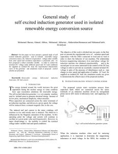 General study of self excited induction generator used in isolated