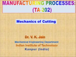 Lecture 6-Mechanics of Cutting