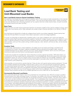 Load Bank Testing and Unit-Mounted Load Banks