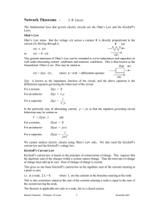 Network Theorems -